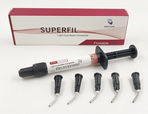 Materiale di riempimento dentale Superfil Nano ibrido fluviabile Light curing composite resina